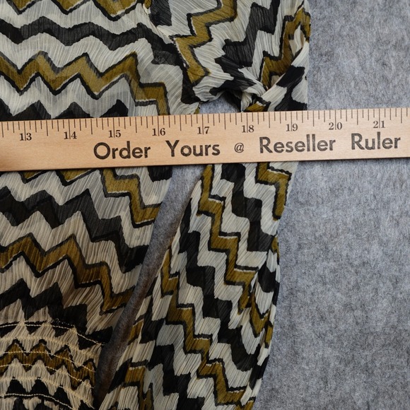 Anthropologie Dress Womens 6 HD Paris Sierade Printed Beaded Socked Sheer Mini - Picture 10 of 12